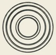 motimotinok のプロフィール画像(墨で描いた同心円)